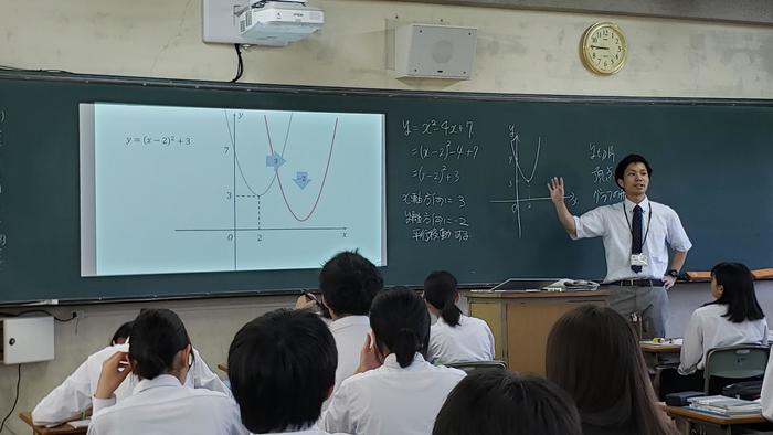6月25日(火)1限目に1年生の数学Ⅰの授業で研究授業を実施~牧野高校の授業力向上をめざして~