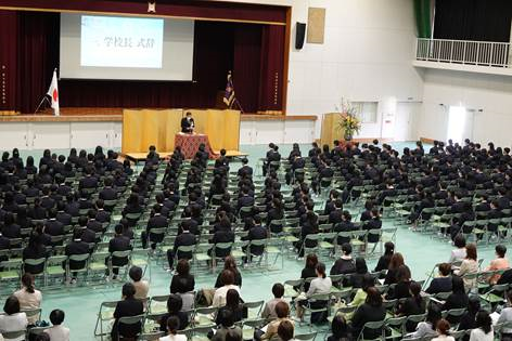 4月8日(木)13時30分から、牧野高等学校 令和3年度入学式を行いました。