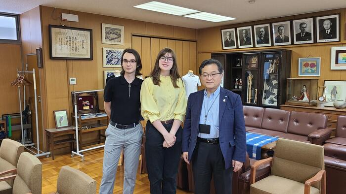 6月3日（月）今日からグローバル・インターンシップで2人の外国人留学生が来ています。