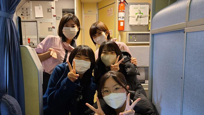 10月25日（火）C、D、F組が新千歳空港に無事にランディングしました。