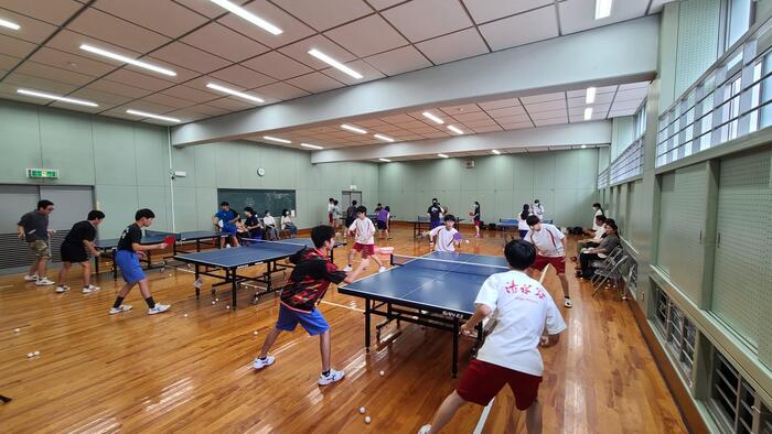 8月18日(金)中学生向け クラブ体験・見学会を実施。2日め③卓球部