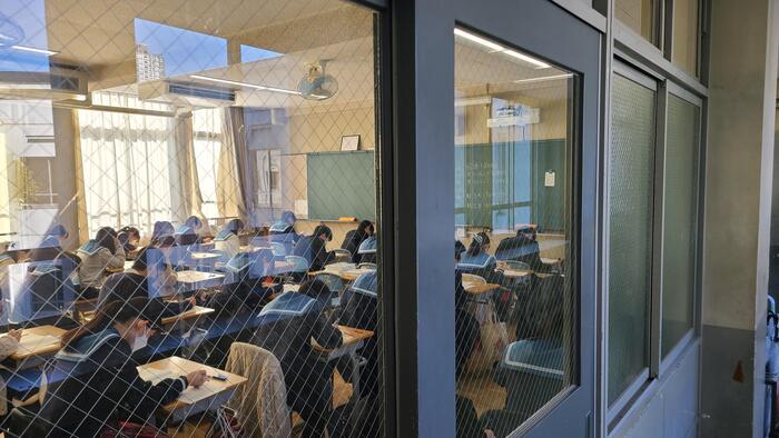 12月10日（土）3年生は大学入学共通テスト模擬試験を校内受験しています。