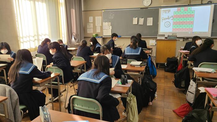 11月16日（木）6限に1年生の英語の授業を見ました。