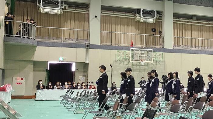 2月28日（火）卒業式では多くのテレビ局や新聞社・通信社の取材がありました。