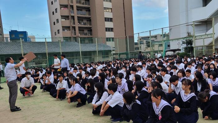 10月15日(火)7限に防災避難訓練を実施しました。