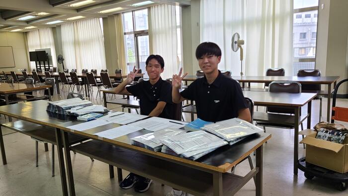 8月18日（金）中学生向け クラブ体験・見学会を実施。2日め④受付係