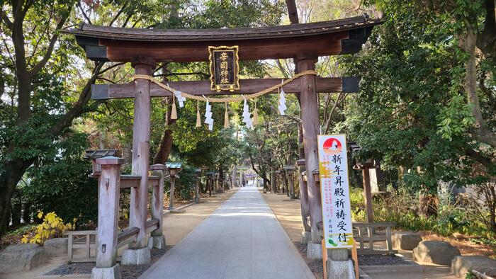1月9日（月・祝）葛井寺の直ぐ近くにある辛國神社にも初詣をしました。
