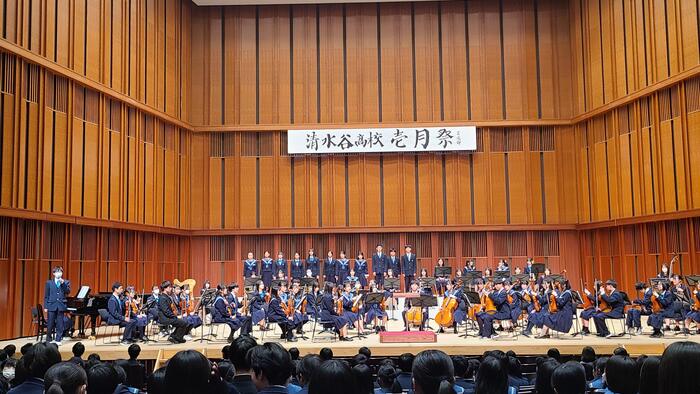 12月19日（木）壱月祭㉒ 全ての演奏が終わり、文化部長の閉会の言葉でお開きになりました。