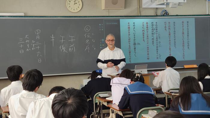 10月19日（木）5限は1年生の言語文化で国語の古典の授業を見学しました。