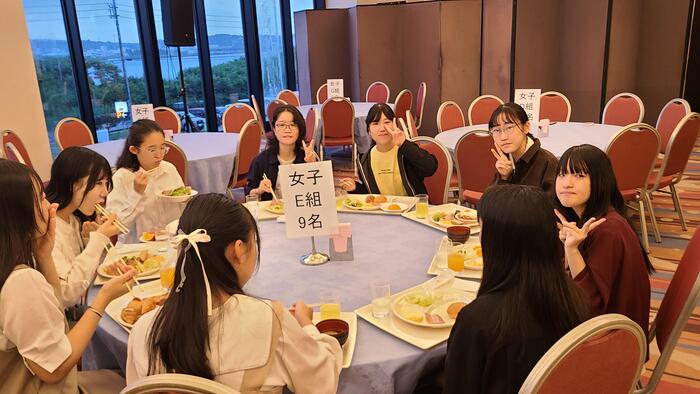 10月29日（火）78期生HR合宿のサザンビーチホテルでの朝食が始まりました。