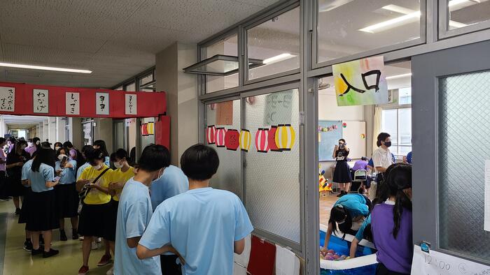9月3日（土）文化祭2日目～開始早々から縁日会場は人気のようです。