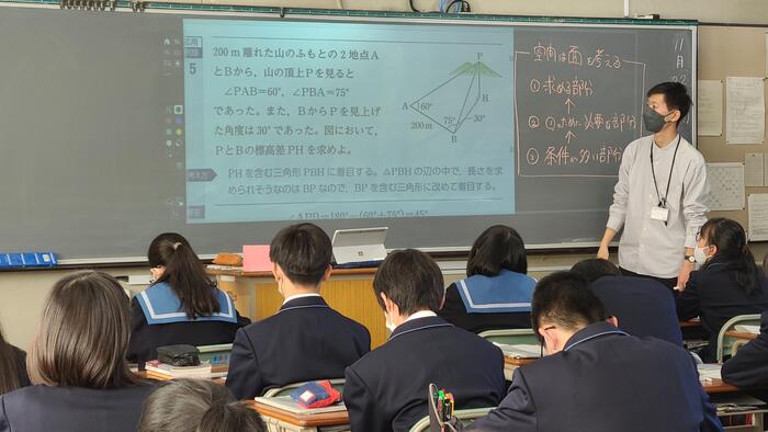 11月22日（金）3限に1年生の数学Ⅰの授業を見学しました。