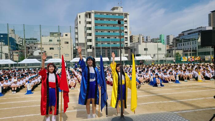 6月6日（木）体育祭が始まります。自治会長挨拶の後は、選手宣誓です。