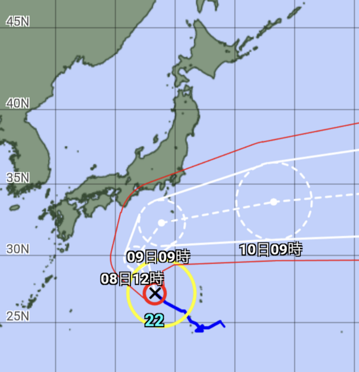【前日】台風２２号
