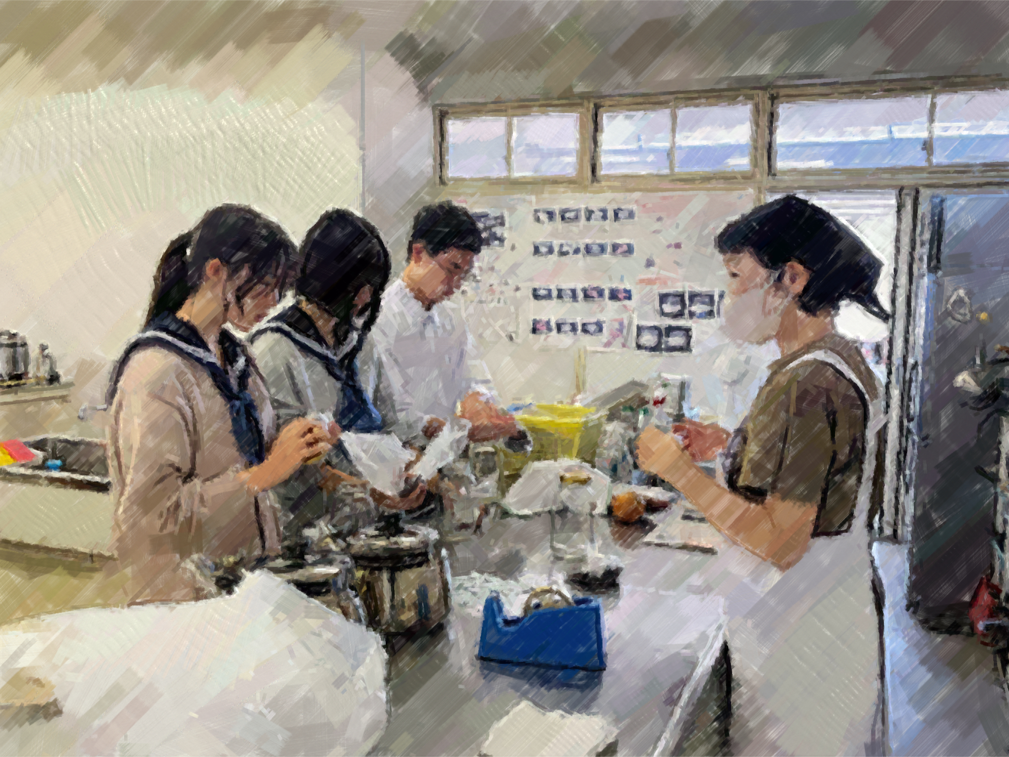 261008【写真】授業の風景72（１年「家庭基礎」、天然酵母の準備、観察） (5).JPG