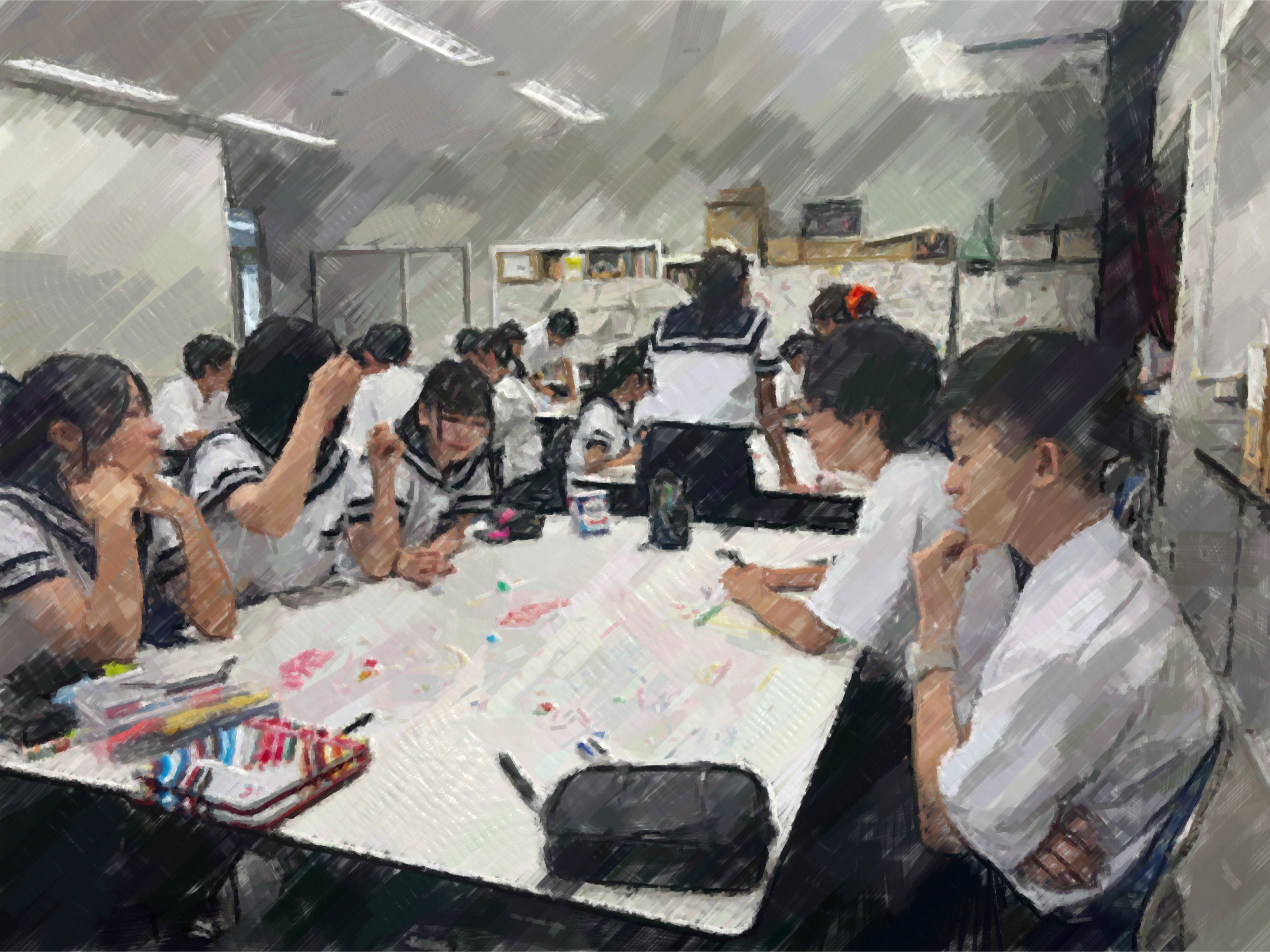 260916【写真】授業の風景68（１年「家庭基礎」、人生すごろく（制作③、発表）） (5).JPG