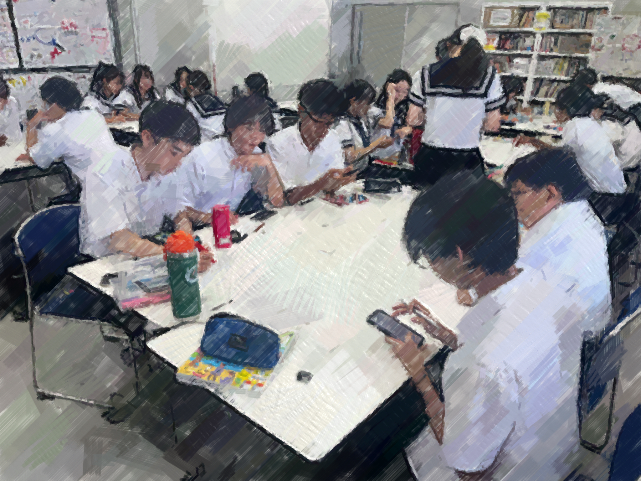 260828【写真】授業の風景59（１年「家庭基礎」、人生すごろく（制作②）） (4).JPG