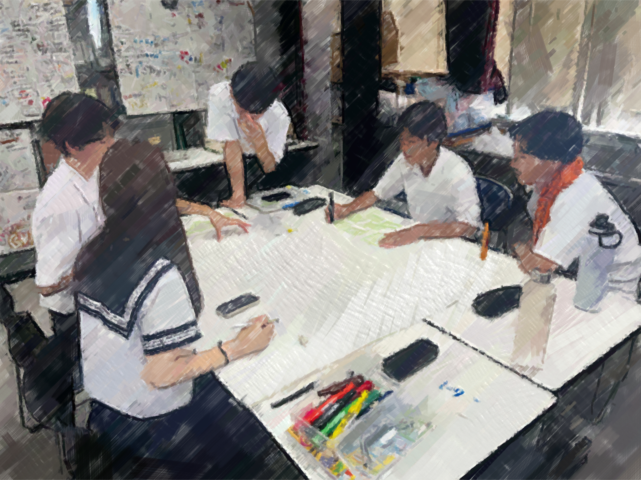 260828【写真】授業の風景59（１年「家庭基礎」、人生すごろく（制作②）） (1).JPG