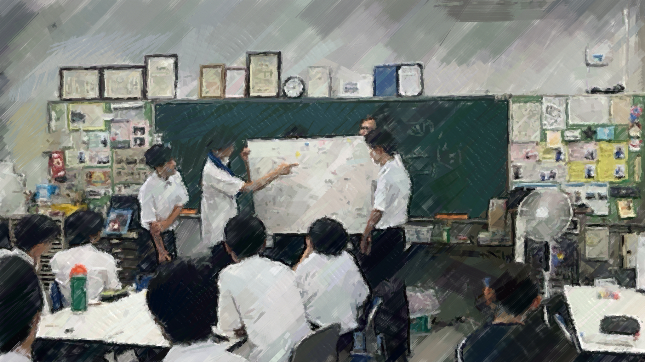 260916【写真】授業の風景68（１年「家庭基礎」、人生すごろく（制作③、発表）） (1).JPG