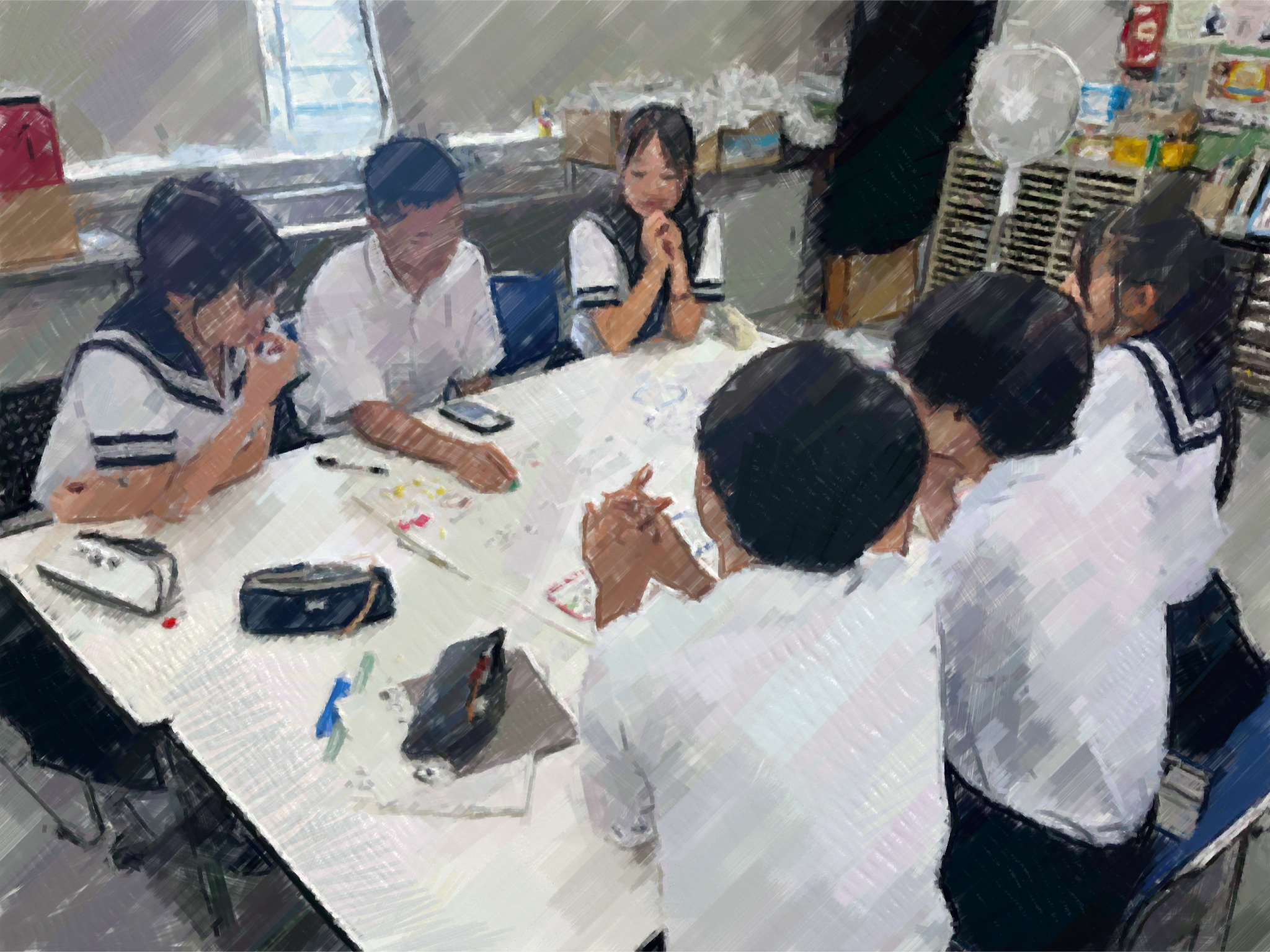 260916【写真】授業の風景68(1年「家庭基礎」、人生すごろく(制作③、発表)) (6).JPG