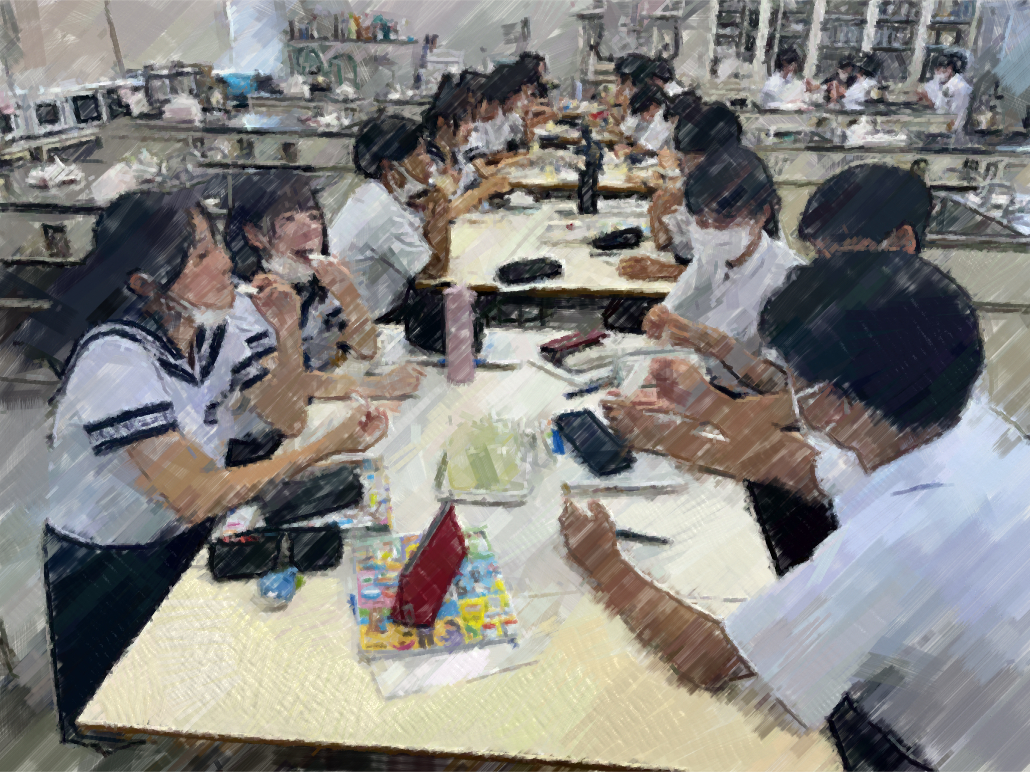 260825【写真】授業の風景57（１年「家庭基礎」、離乳食実習（離乳食の試食など）） (5).JPG
