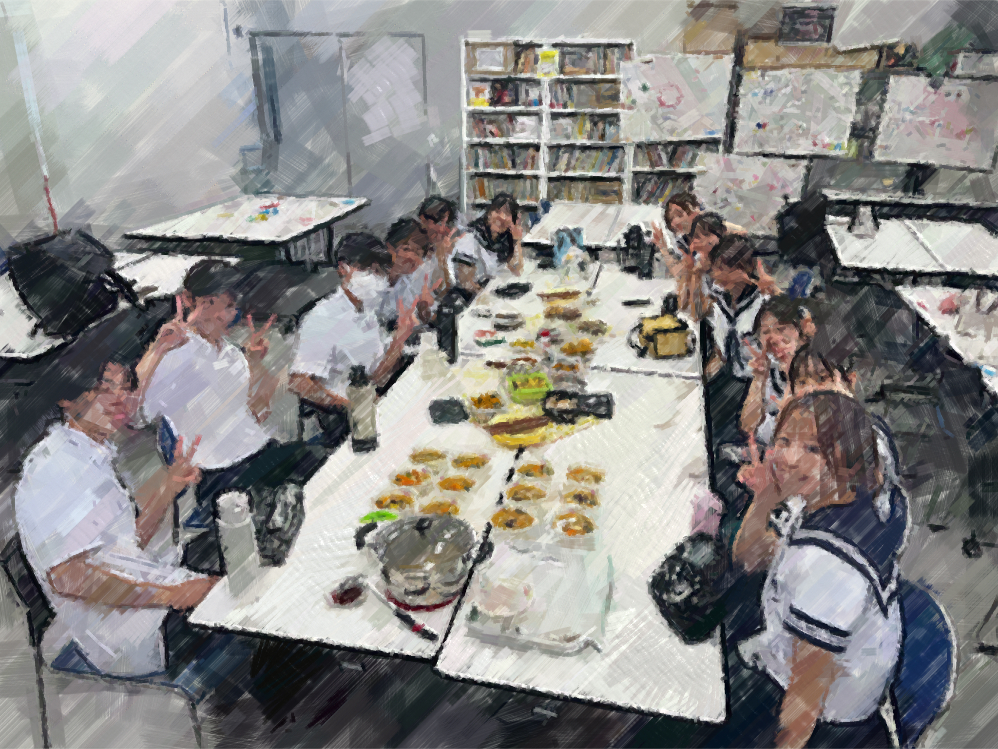 260901【写真】授業の風景62（２年「課題研究（いば炊）」、一品持ち寄り②（夏の名残、初秋の一品）） (1).JPG