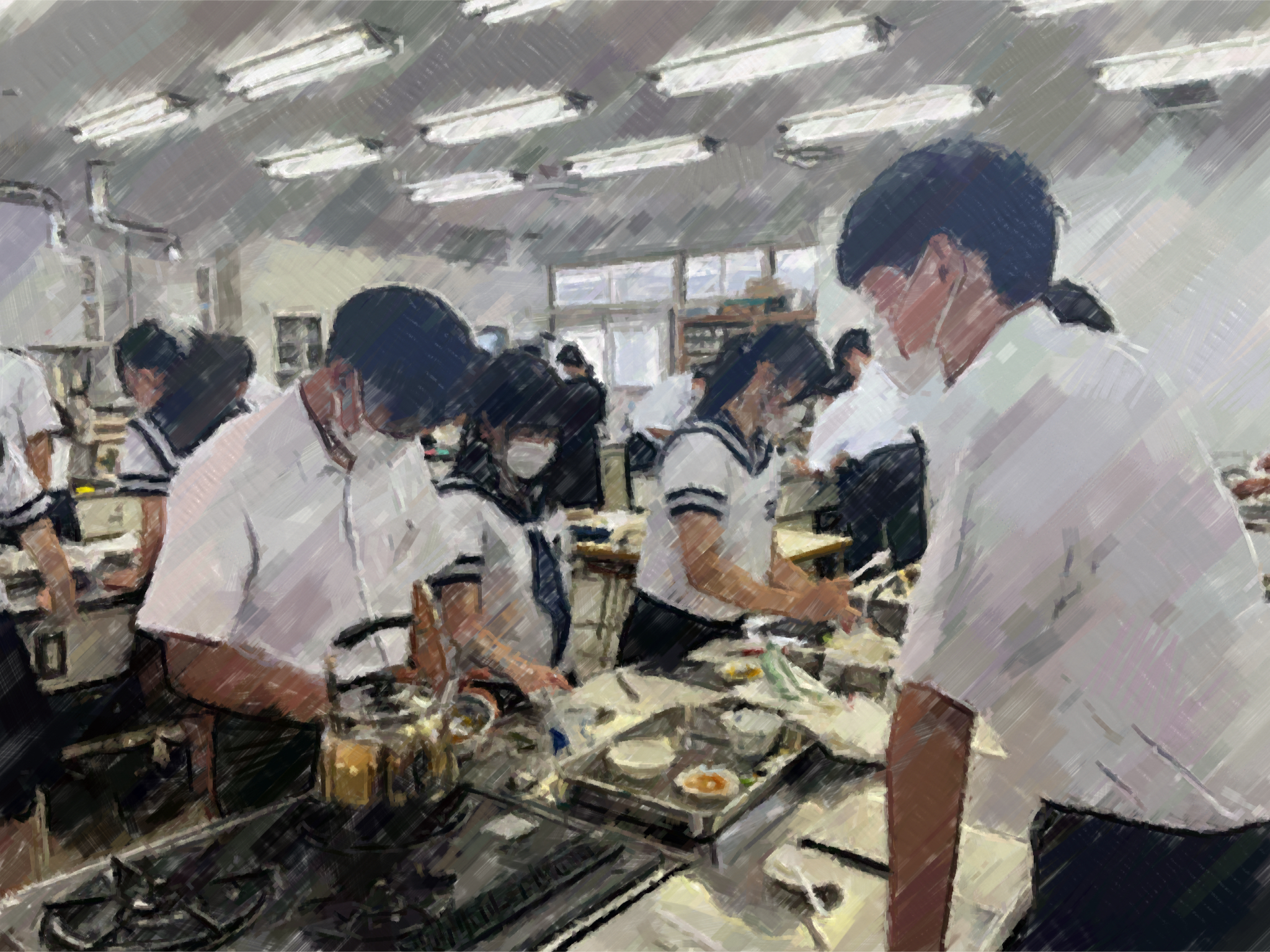 260825【写真】授業の風景57(1年「家庭基礎」、離乳食実習(離乳食の試食など)) (6).JPG